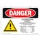 Signmission OSHA Danger Sign, 7" Height, 10" Width, Electrocution Hazard Crane, Landscape, DS-D-L-1781 OS-DS-D-710-L-1781 - alternate 1